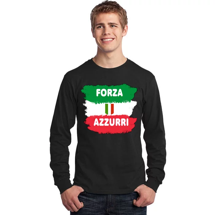 Italy Soccer Football Azzurri Forza Italia Tall Long Sleeve T-Shirt