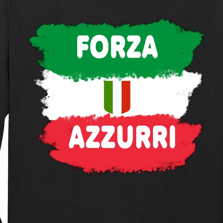 Italy Soccer Football Azzurri Forza Italia Tall Long Sleeve T-Shirt