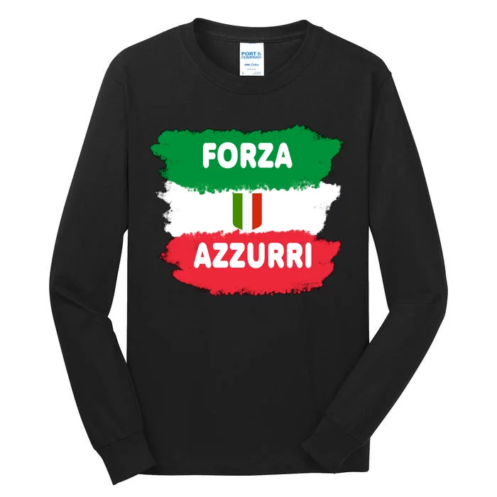 Italy Soccer Football Azzurri Forza Italia Tall Long Sleeve T-Shirt