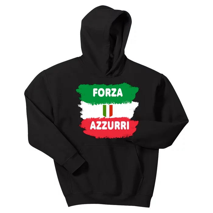 Italy Soccer Football Azzurri Forza Italia Kids Hoodie