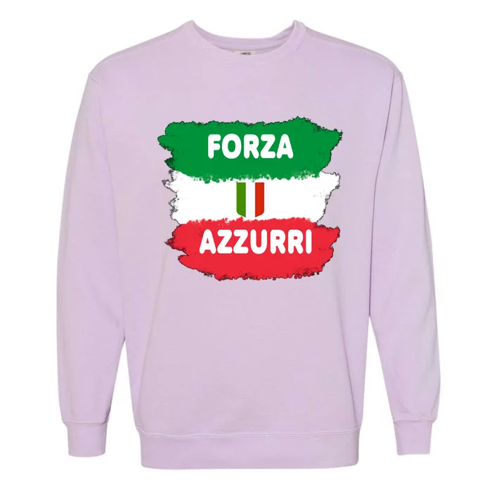 Italy Soccer Football Azzurri Forza Italia Garment-Dyed Sweatshirt