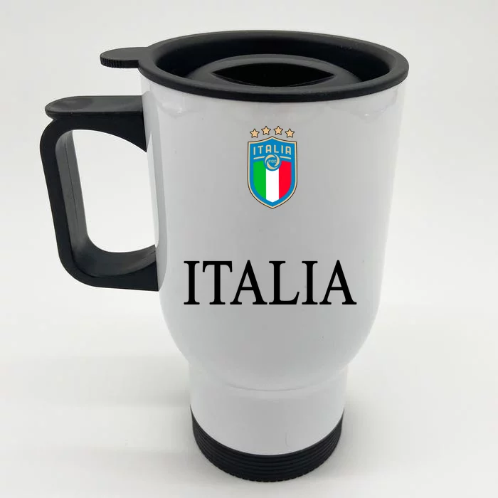 Italy Soccer Jersey Euros Italia Front & Back Stainless Steel Travel Mug