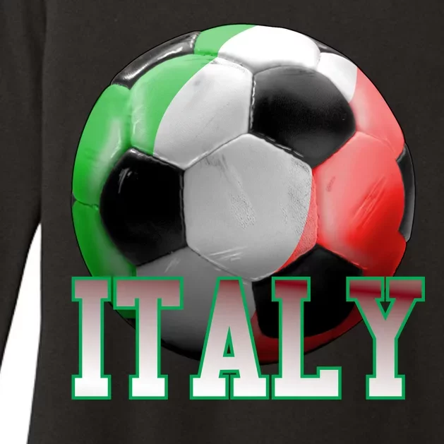 Italy Soccer Logo Womens CVC Long Sleeve Shirt