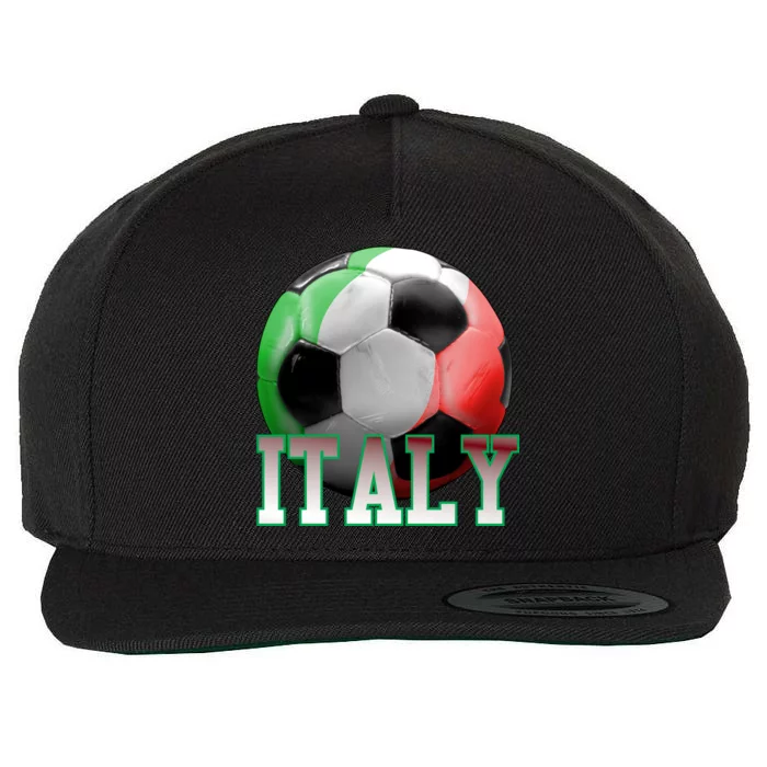 Italy Soccer Logo Wool Snapback Cap