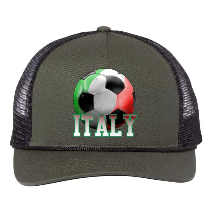 Italy Soccer Logo Retro Rope Trucker Hat Cap