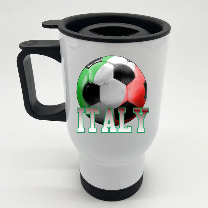 Italy Soccer Logo Front & Back Stainless Steel Travel Mug