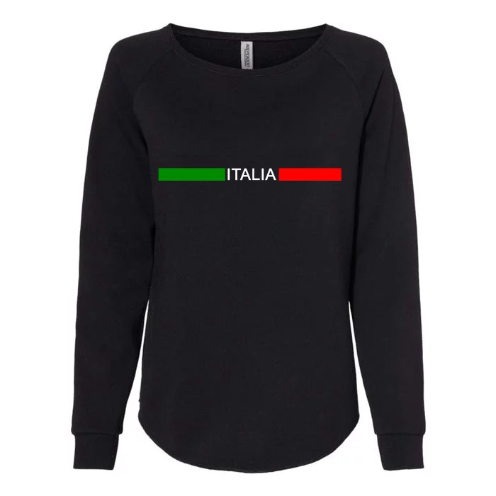 Italy Soccer Strip Logo Euro Italia Womens California Wash Sweatshirt