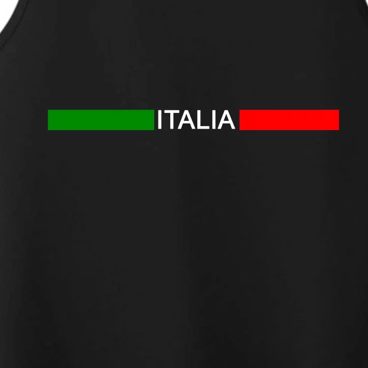 Italy Soccer Strip Logo Euro Italia Performance Tank