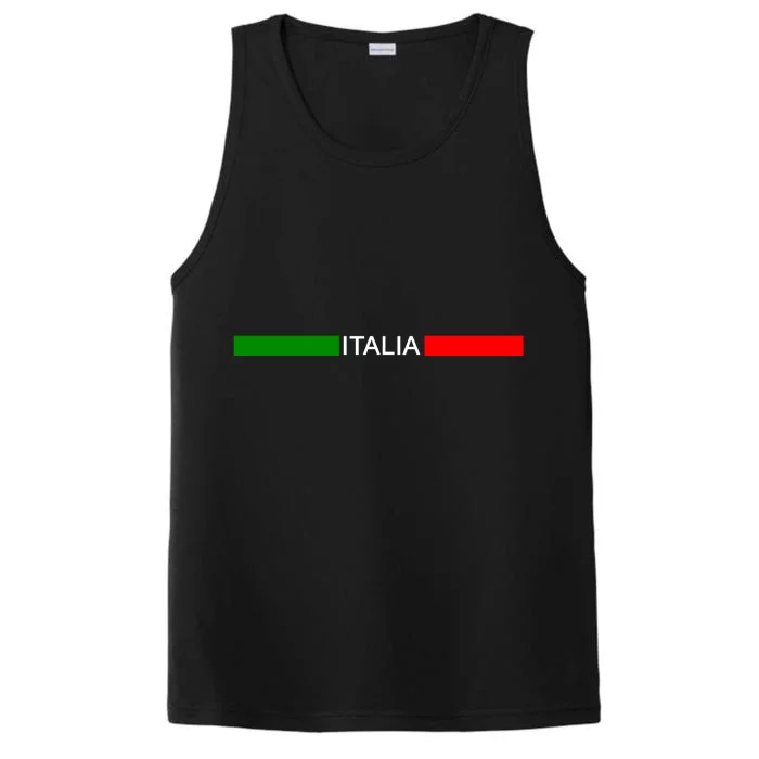 Italy Soccer Strip Logo Euro Italia Performance Tank