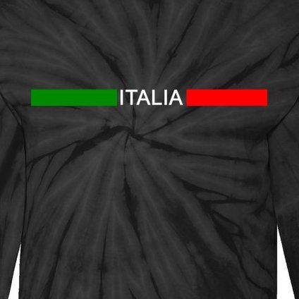 Italy Soccer Strip Logo Euro Italia Tie-Dye Long Sleeve Shirt