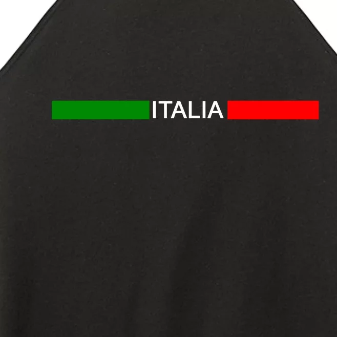 Italy Soccer Strip Logo Euro Italia Women’s Perfect Tri Rocker Tank