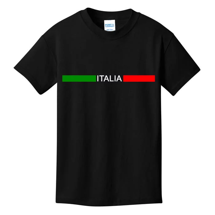 Italy Soccer Strip Logo Euro Italia Kids T-Shirt