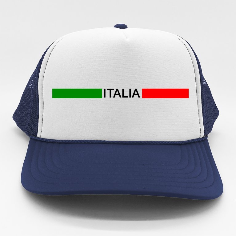 Italy Soccer Strip Logo Euro Italia Trucker Hat