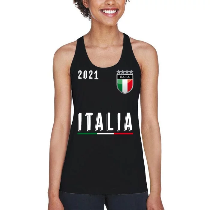 Italy Soccer Team Jersey Italia Flag Women's Racerback Tank