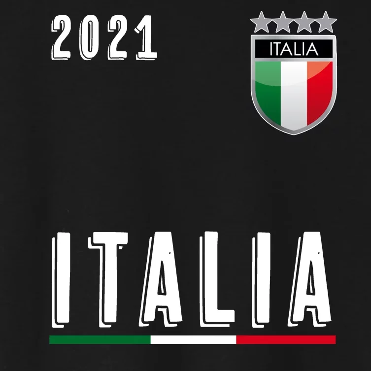 Italy Soccer Team Jersey Italia Flag Women's Crop Top Tee