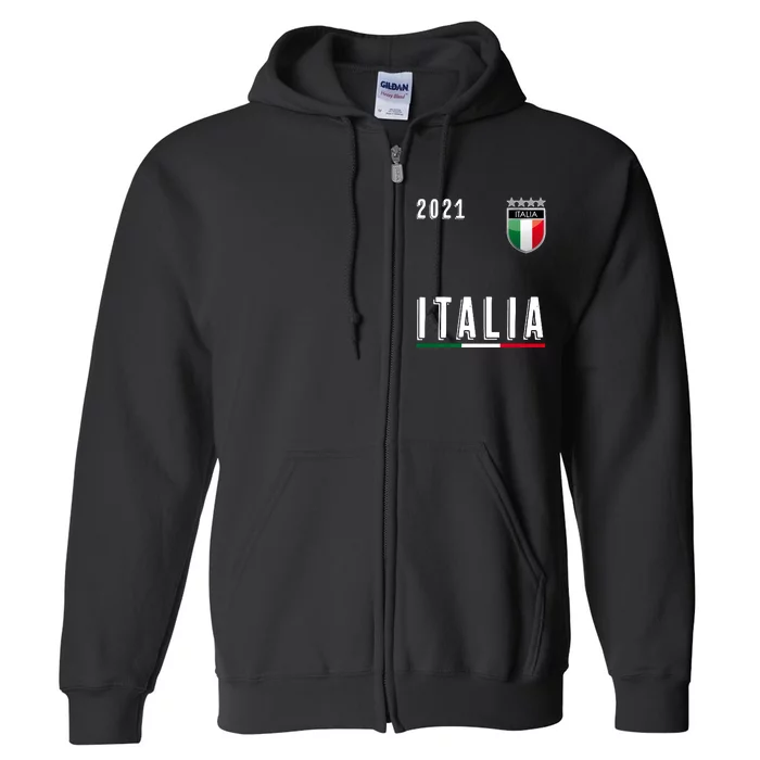 Italy Soccer Team Jersey Italia Flag Full Zip Hoodie