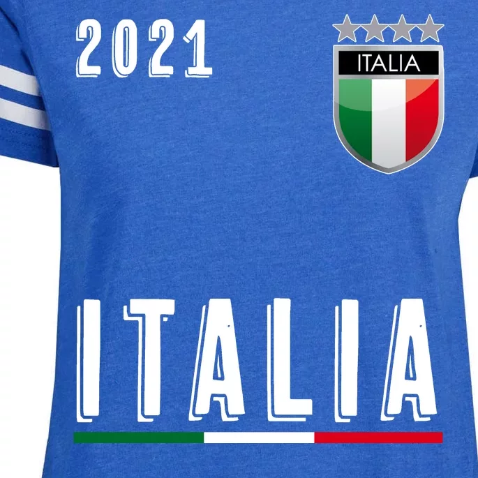 Italy Soccer Team Jersey Italia Flag Enza Ladies Jersey Football T-Shirt