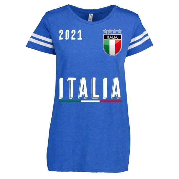 Italy Soccer Team Jersey Italia Flag Enza Ladies Jersey Football T-Shirt