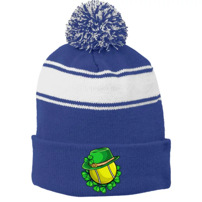 Irish Tennis Ball St Patricks Day Ireland Sports Gift Stripe Pom Pom Beanie