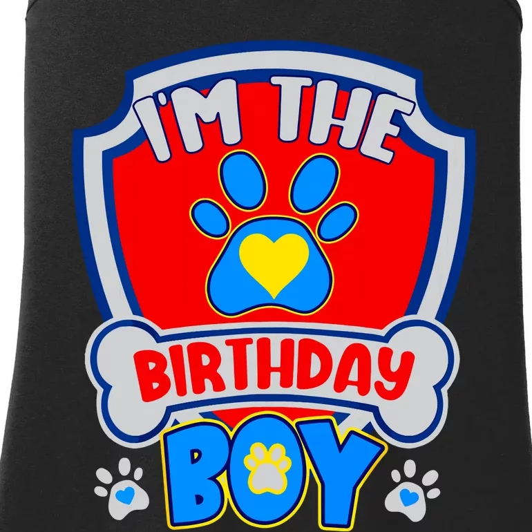 Im The Birthday Boy Dog Paw Family Matching Ladies Essential Tank