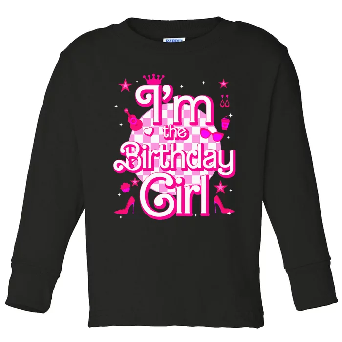 Im The Birthday Girl Doll Family Party Decorations Toddler Long Sleeve Shirt