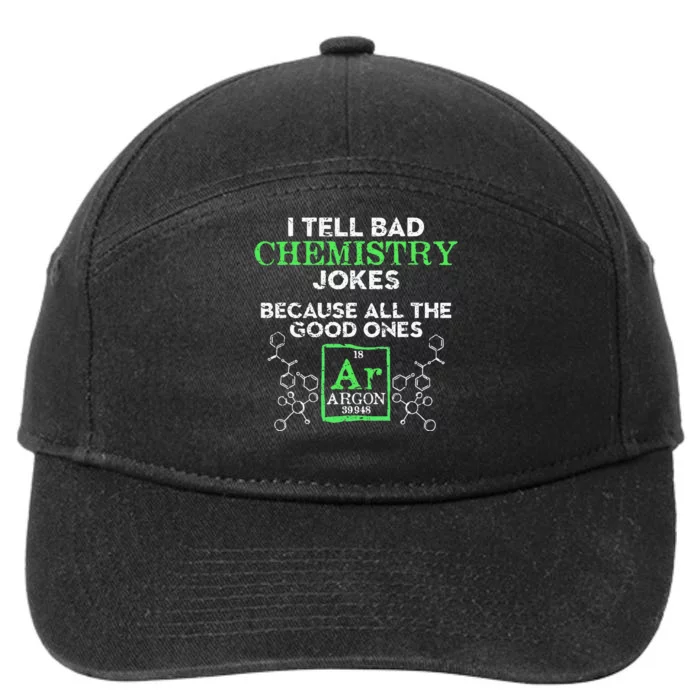 I Tell Bad Jokes Argon Funny Chemistry Joke 7-Panel Snapback Hat