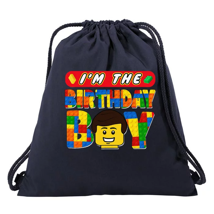 Im The Birthday Boy Building Brick Family Matching Drawstring Bag