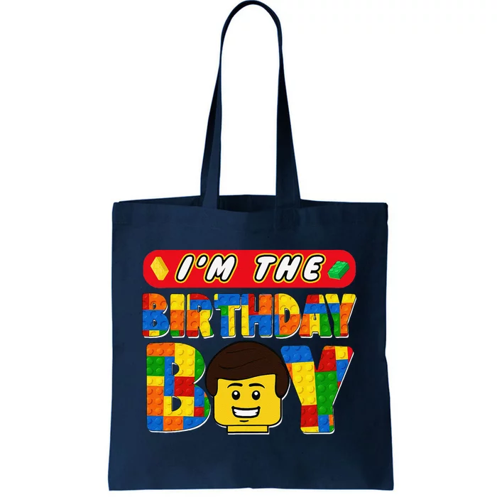 Im The Birthday Boy Building Brick Family Matching Tote Bag