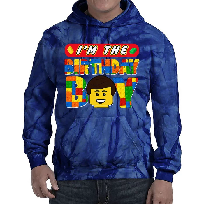 Im The Birthday Boy Building Brick Family Matching Tie Dye Hoodie