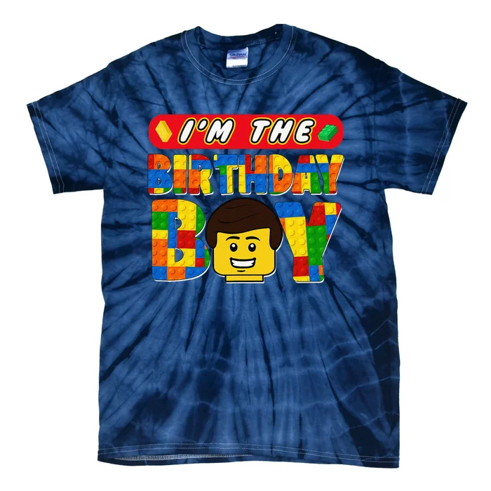 Im The Birthday Boy Building Brick Family Matching Tie-Dye T-Shirt