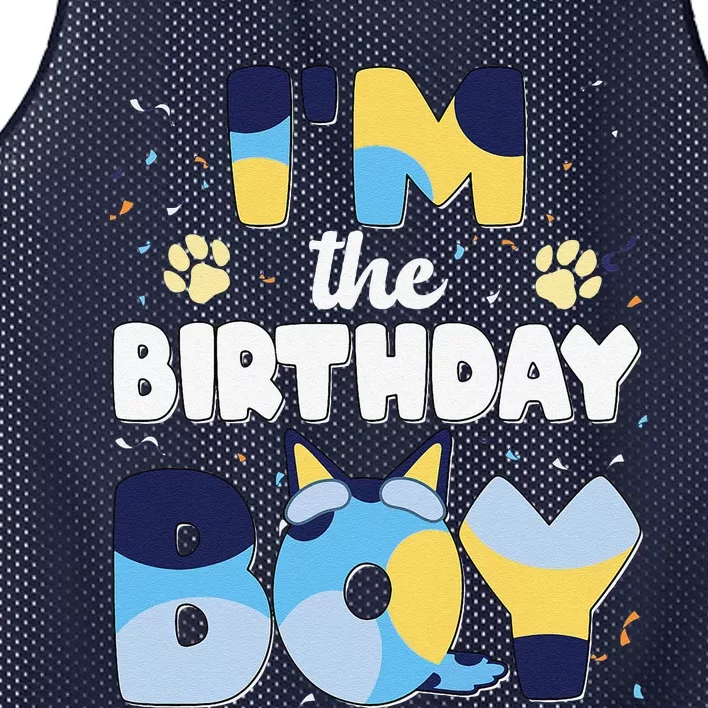 Im The Birthday Boy Dog Family Matching Mesh Reversible Basketball Jersey Tank