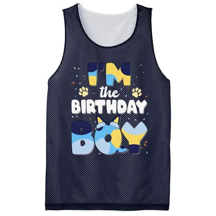 Im The Birthday Boy Dog Family Matching Mesh Reversible Basketball Jersey Tank