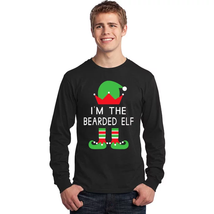 Im The Bearded Elf Funny Christmas Tall Long Sleeve T-Shirt