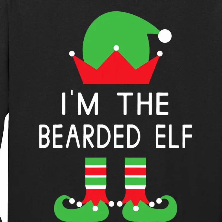 Im The Bearded Elf Funny Christmas Tall Long Sleeve T-Shirt