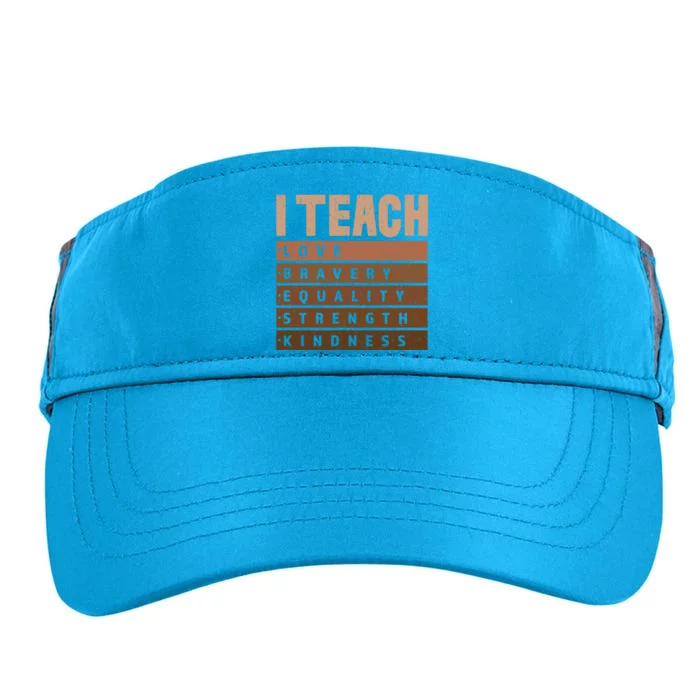 I Teach Black History Celebrate Black History Juneteenth Great Gift Adult Drive Performance Visor