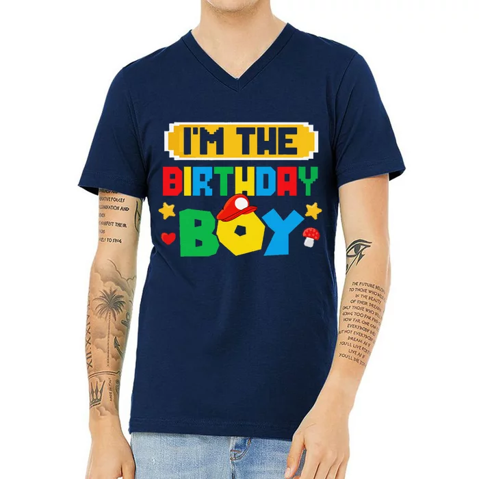 Im The Birthday Boy Game Gaming Family Matching V-Neck T-Shirt