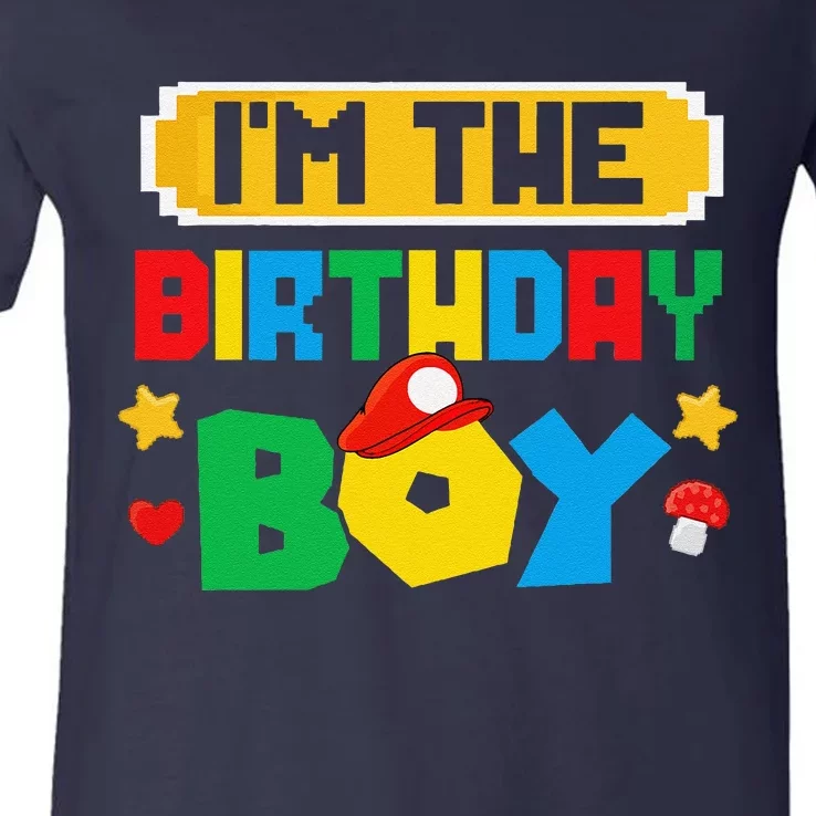 Im The Birthday Boy Game Gaming Family Matching V-Neck T-Shirt