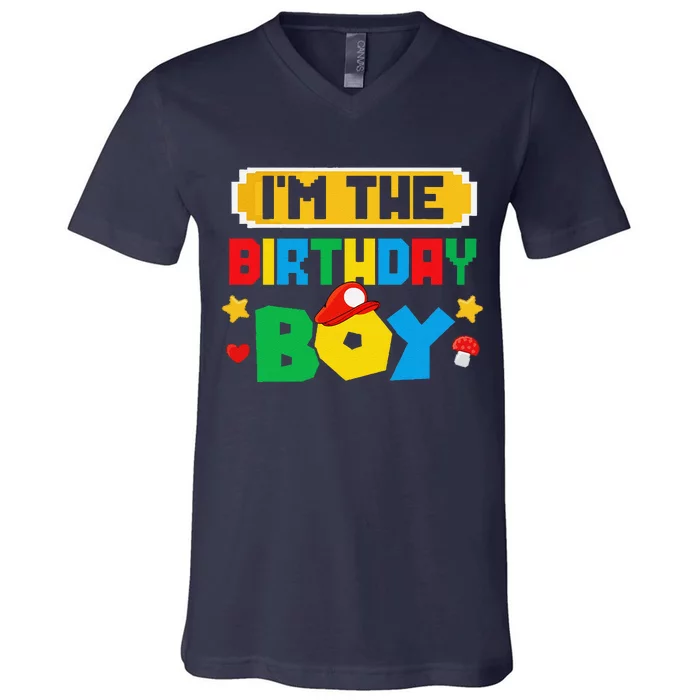 Im The Birthday Boy Game Gaming Family Matching V-Neck T-Shirt