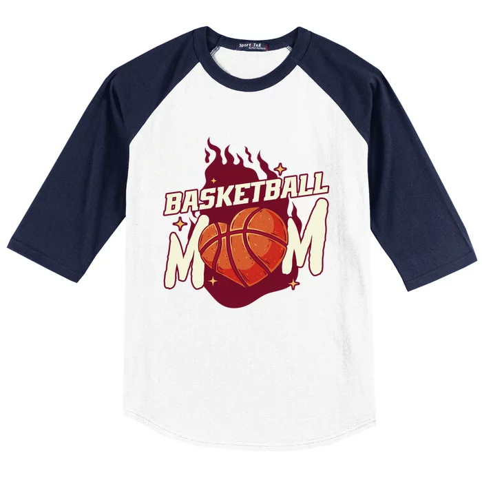 I'm The Basketball Mom Team Sport Basketball Gift Baseball Sleeve Shirt