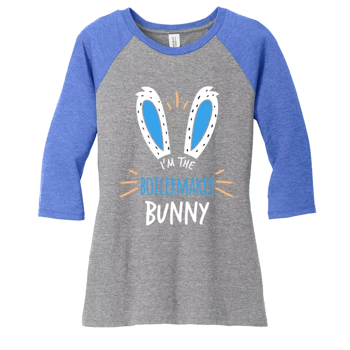 I'm The Boilermaker Bunny Ears Welder Easter Sunday Gift Women's Tri-Blend 3/4-Sleeve Raglan Shirt