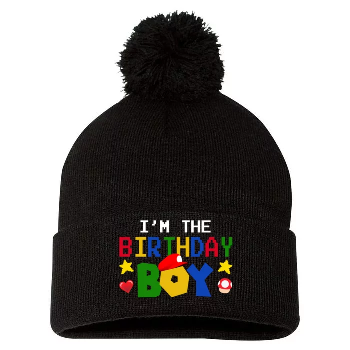 Im The Birthday Boy Game Gaming Gift Pom Pom 12in Knit Beanie