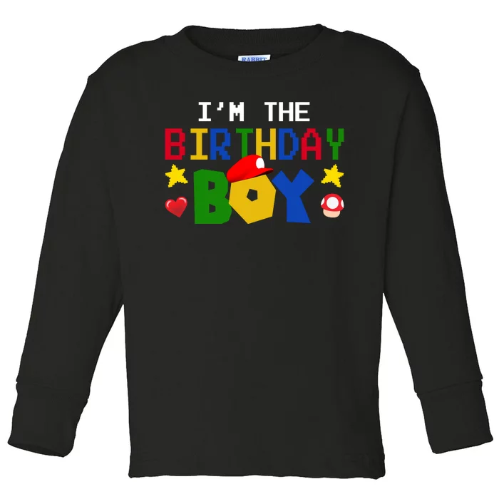 Im The Birthday Boy Game Gaming Gift Toddler Long Sleeve Shirt