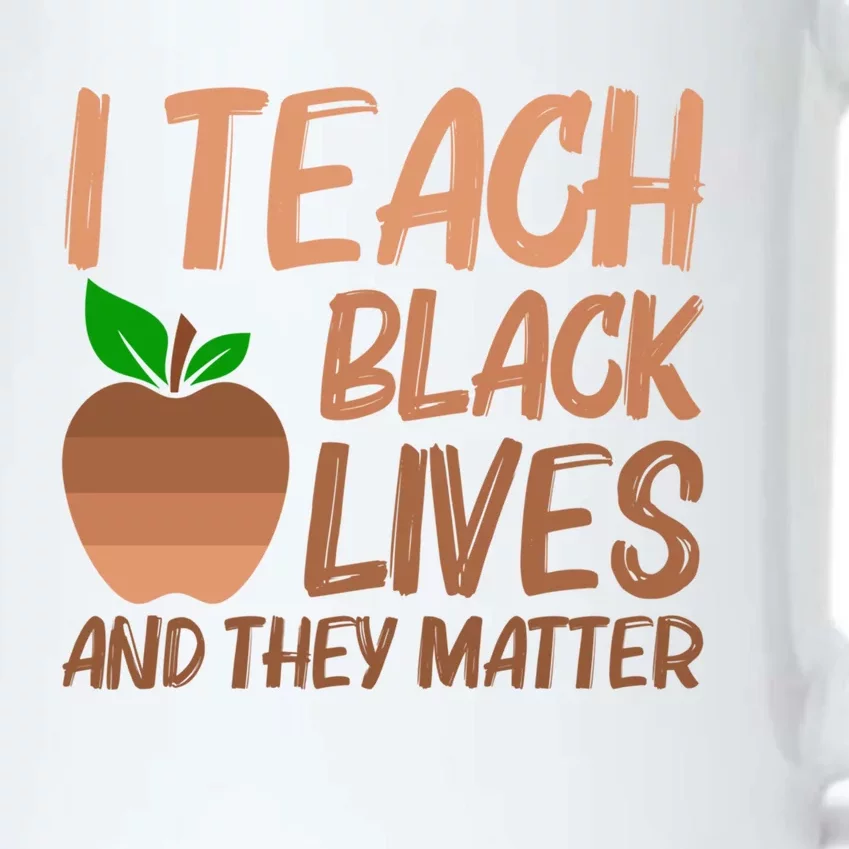 I Teach Black Lives Matter Juneteenth Black History Teacher Gift Black Color Changing Mug