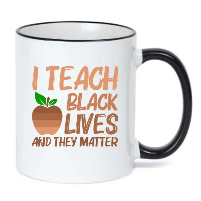 I Teach Black Lives Matter Juneteenth Black History Teacher Gift Black Color Changing Mug