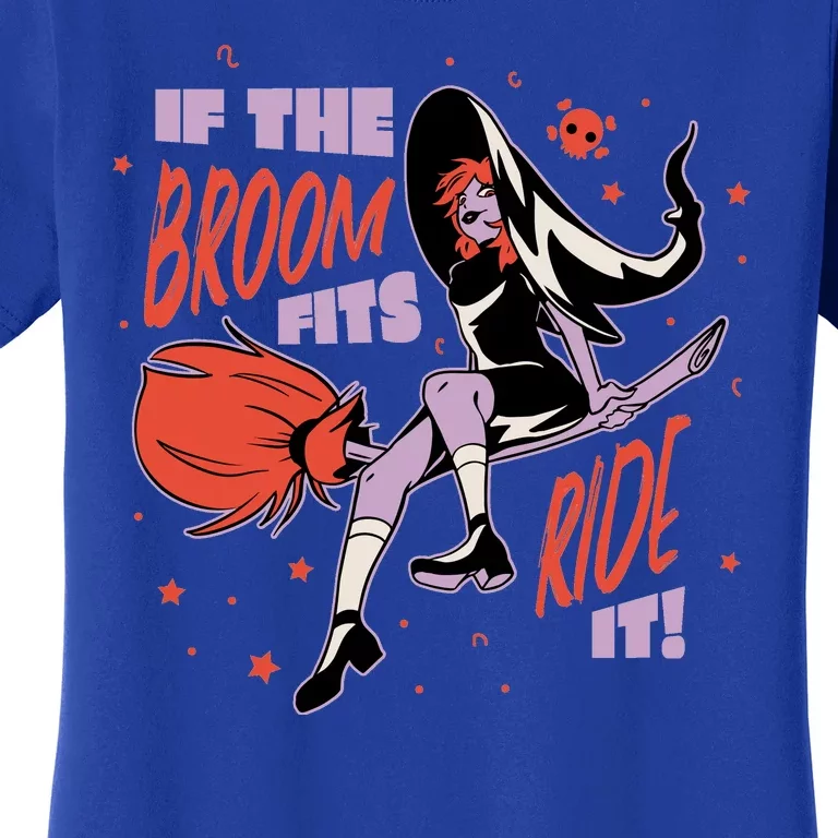 If The Boom Fits Ride It Halloween Witch Women's T-Shirt