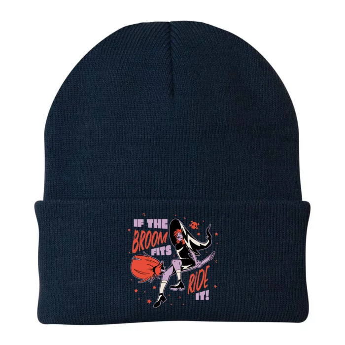 If The Boom Fits Ride It Halloween Witch Knit Cap Winter Beanie