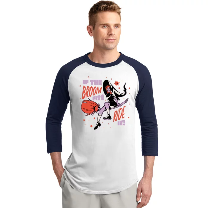 If The Boom Fits Ride It Halloween Witch Baseball Sleeve Shirt