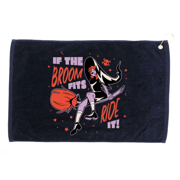 If The Boom Fits Ride It Halloween Witch Grommeted Golf Towel