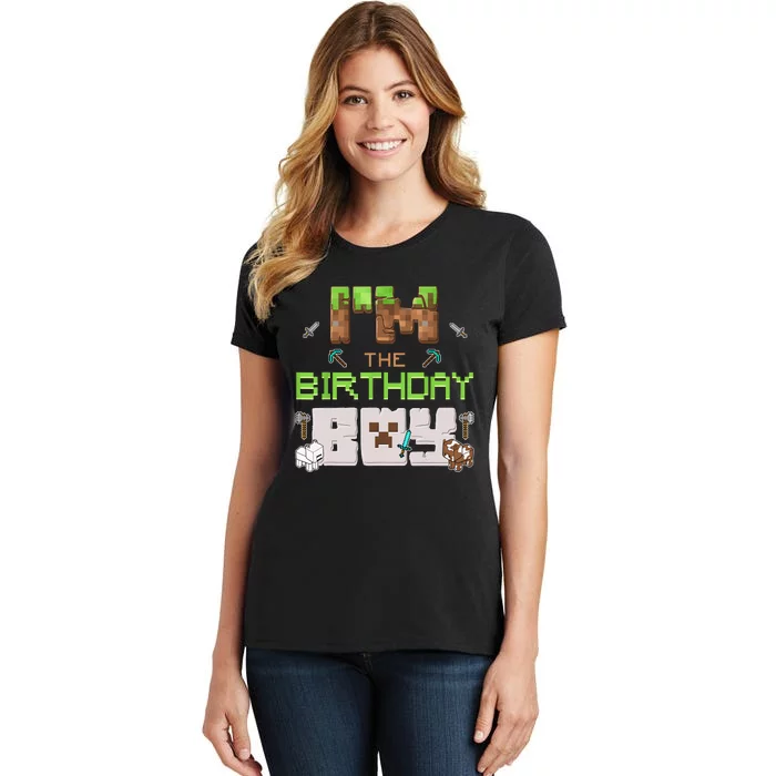 Im The Birthday Boy Game Gaming Family Matching Women's T-Shirt