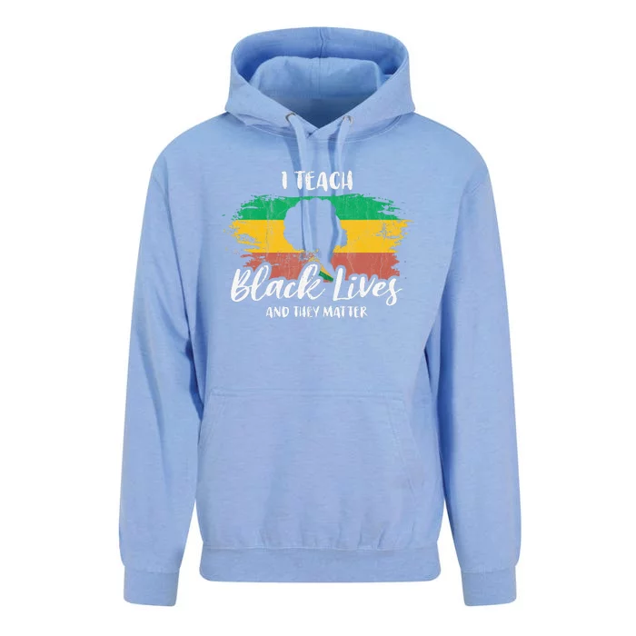 I Teach Black Lives And They Matter For Pride American Unisex Surf Hoodie